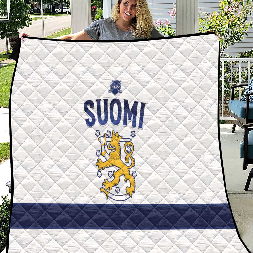 Finland Ice Hockey Quilt Go Suomi Go