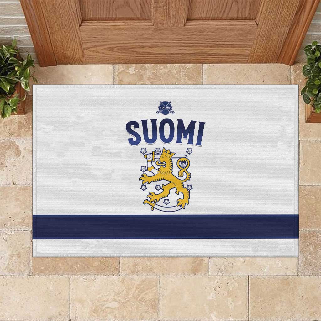 Finland Ice Hockey Rubber Doormat Go Suomi Go