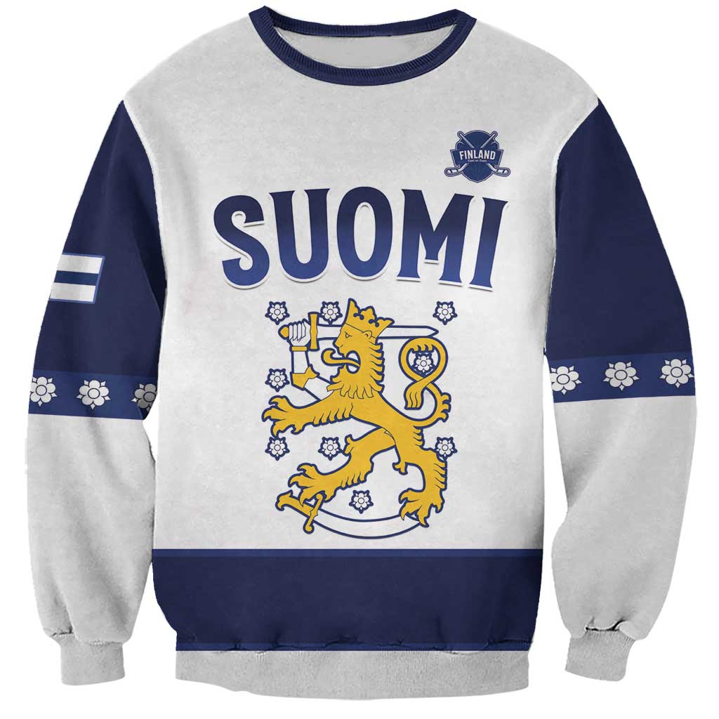 Custom Finland Ice Hockey Sweatshirt Go Suomi Go