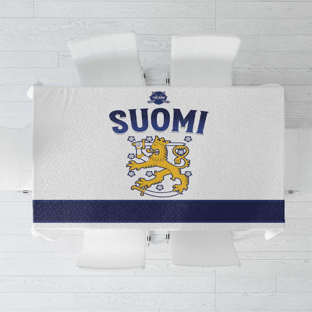 Finland Ice Hockey Tablecloth Go Suomi Go