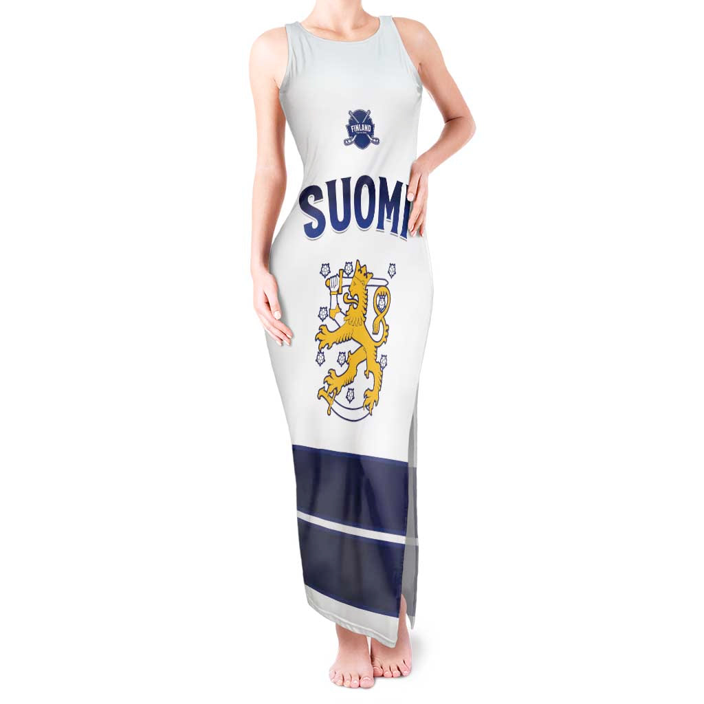 Custom Finland Ice Hockey Tank Maxi Dress Go Suomi Go