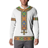 Ethiopia Saba Kemis Button Sweatshirt Habesha Style LT15