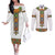 Ethiopia Saba Kemis Couples Matching Off The Shoulder Long Sleeve Dress and Long Sleeve Button Shirt Habesha Style LT15
