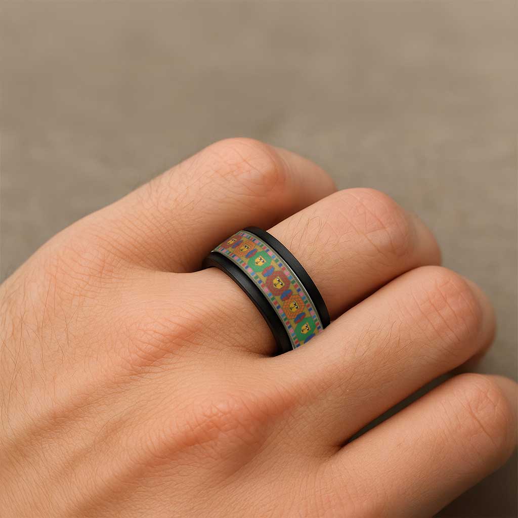 Ethiopia Saba Kemis Spinner Ring Habesha Style - Wonder Print Shop