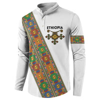 Ethiopia Saba Kemis Button Sweatshirt Sash Style