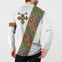 Ethiopia Saba Kemis Button Sweatshirt Sash Style