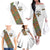 Ethiopia Saba Kemis Family Matching Off The Shoulder Long Sleeve Dress and Hawaiian Shirt Sash Style