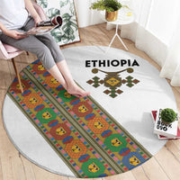 Ethiopia Saba Kemis Round Carpet Sash Style
