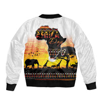 Happy Africa Day Bomber Jacket African Safari With Map