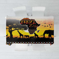 Happy Africa Day Tablecloth African Safari With Map