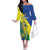 Personalized Sudan 1956-1970 Off The Shoulder Long Sleeve Dress Secretary Bird Coat Of Arms