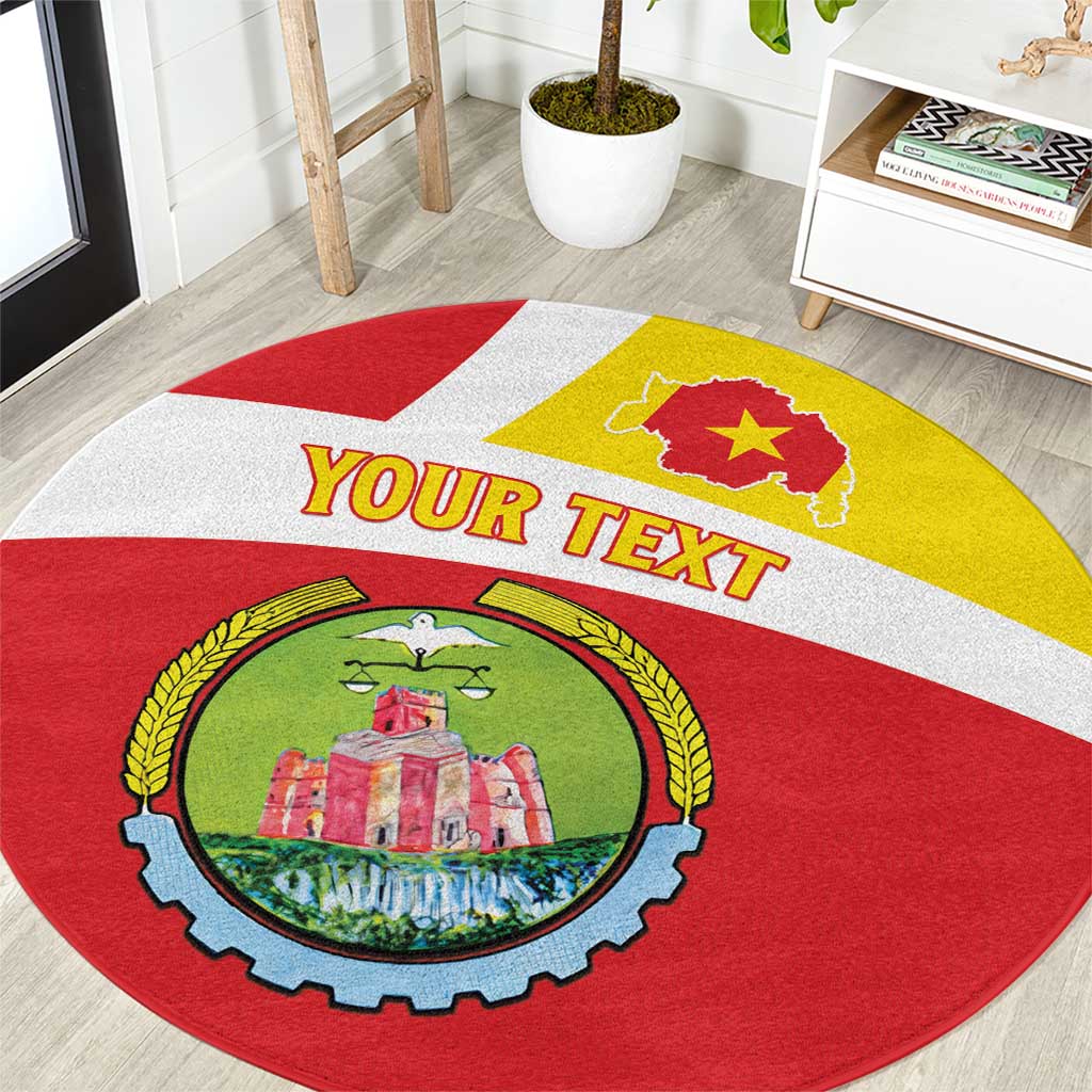 Personalized Ethiopia Amhara Region Round Carpet Coat Of Arms With Map