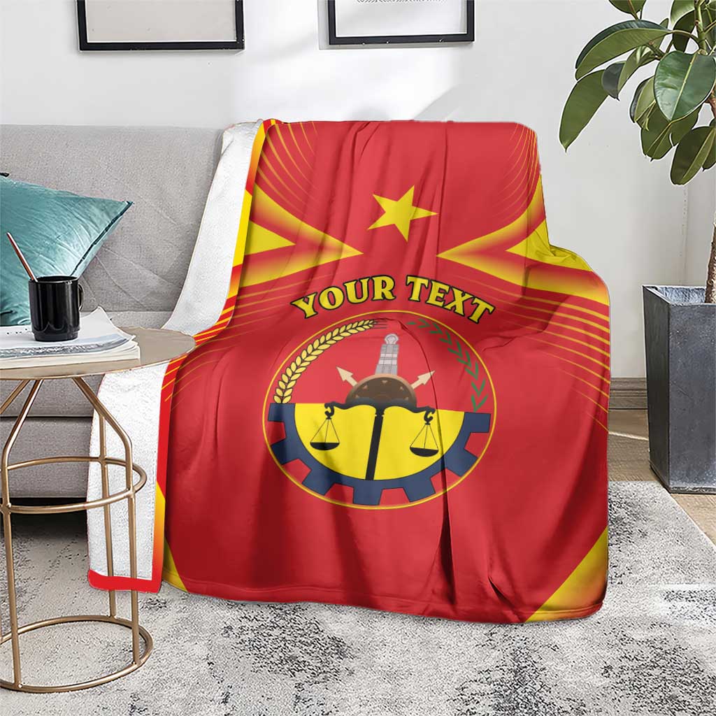 Personalized Ethiopia Tigray Region Blanket Coat Of Arms With Map