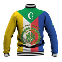 Comoros Baseball Jacket Coat Of Arms Flag Style