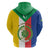 Comoros Zip Hoodie Coat Of Arms Flag Style
