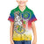 Comoros Mongoose Lemur Family Matching Mermaid Dress and Hawaiian Shirt Coat Of Arms With Ylang Ylang