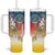 Comoros Mongoose Lemur Tumbler With Handle Coat Of Arms With Ylang Ylang