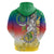 Comoros Mongoose Lemur Zip Hoodie Coat Of Arms With Ylang Ylang