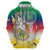 Comoros Mongoose Lemur Zip Hoodie Coat Of Arms With Ylang Ylang