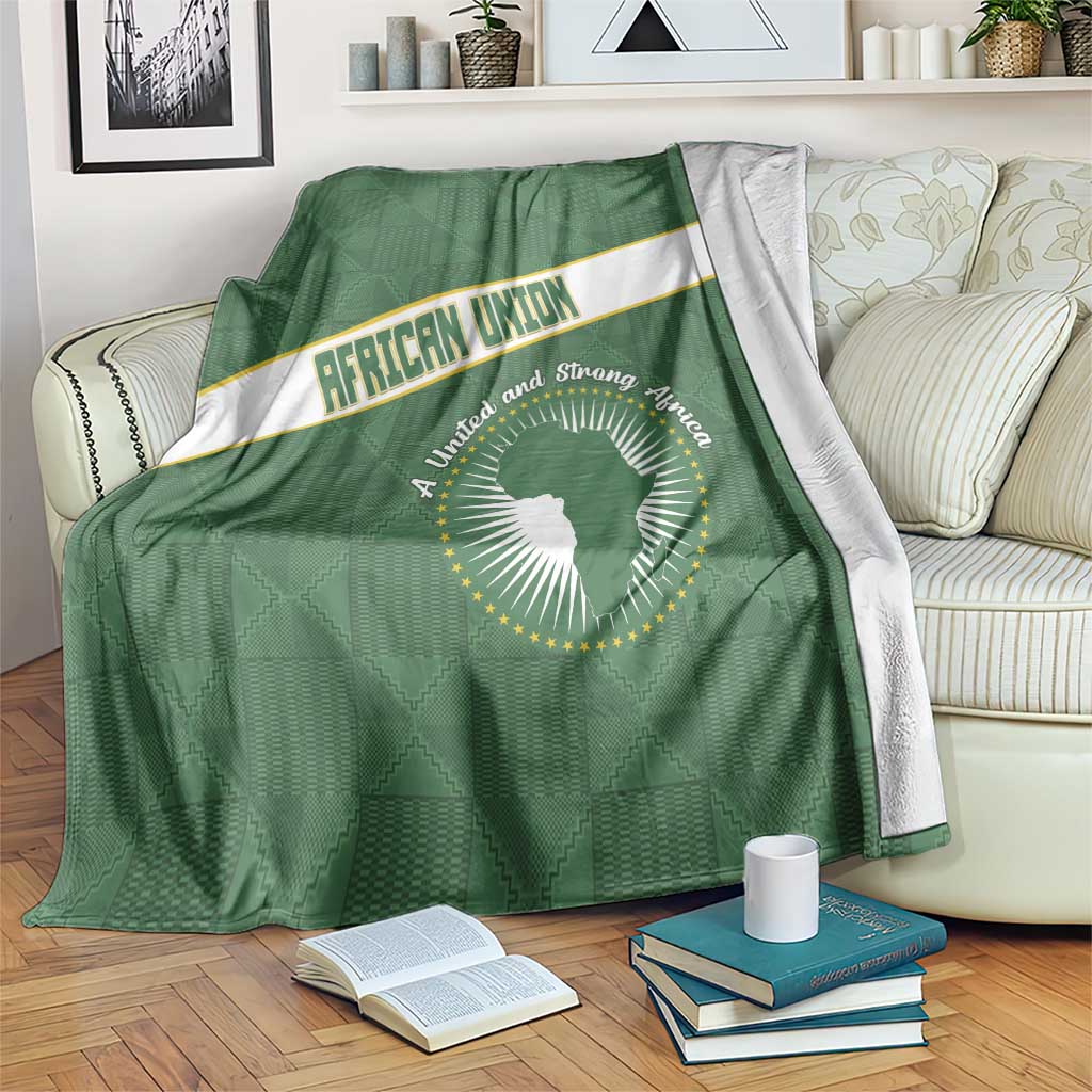 African Union Day Blanket Emblem With Kente Pattern - Wonder Print Shop