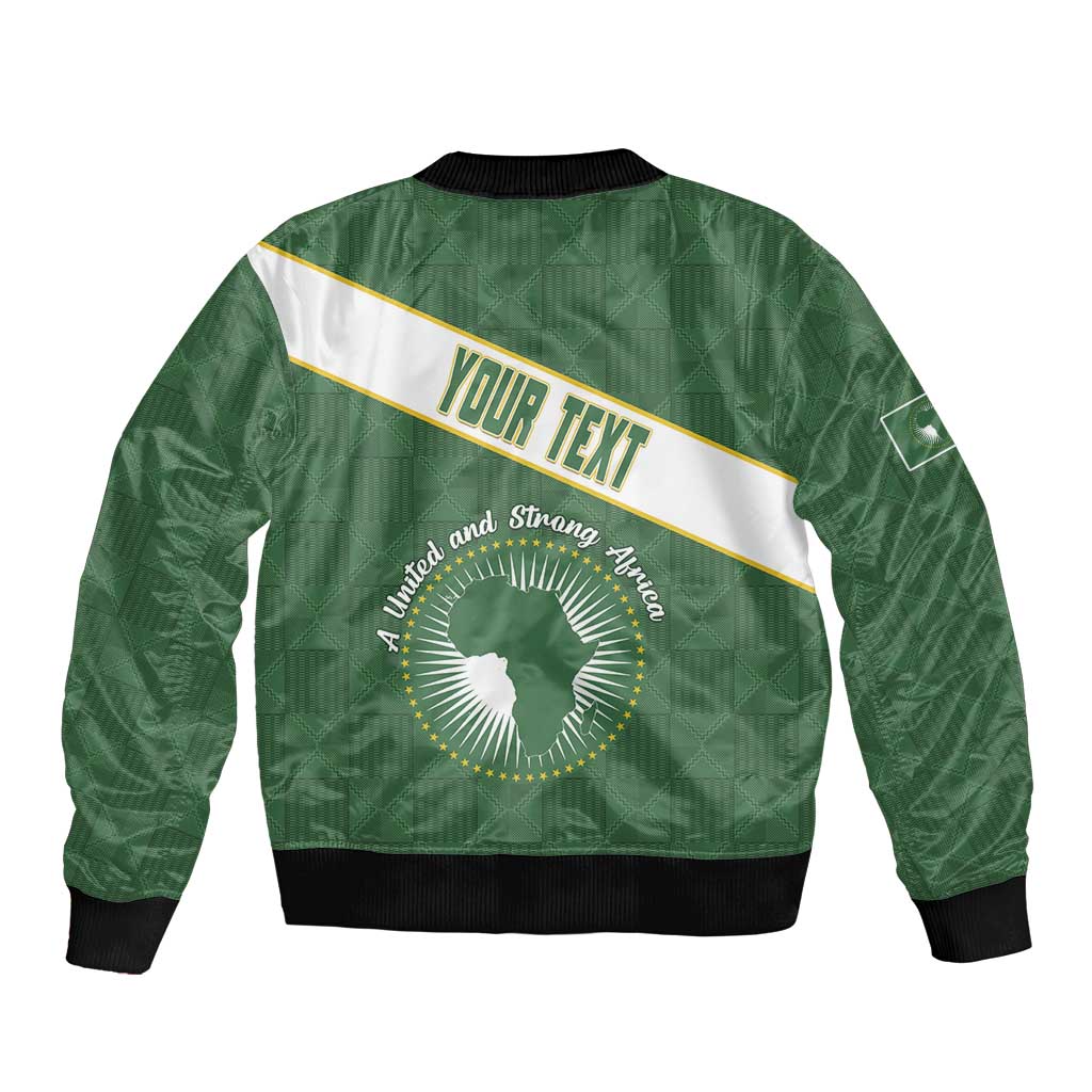 Personalized African Union Day Bomber Jacket Emblem With Kente Pattern - Wonder Print Shop
