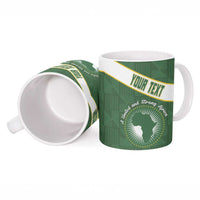 Personalized African Union Day Ceramic Mug Emblem With Kente Pattern - Wonder Print Shop