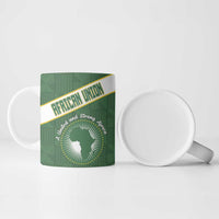 Personalized African Union Day Ceramic Mug Emblem With Kente Pattern - Wonder Print Shop
