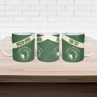 Personalized African Union Day Ceramic Mug Emblem With Kente Pattern - Wonder Print Shop