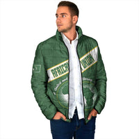 Personalized African Union Day Padded Jacket Emblem With Kente Pattern - Wonder Print Shop
