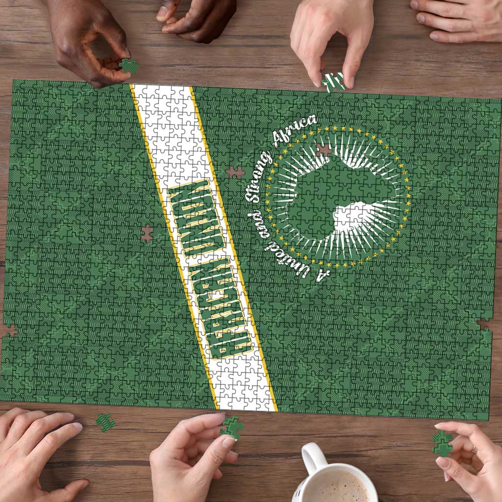 African Union Day Puzzle Emblem With Kente Pattern - Wonder Print Shop