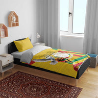 Guinea Independence Day Bedding Set Coat Of Arms With African Pattern - Wonder Print Shop