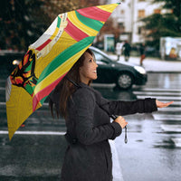 Guinea Independence Day Umbrella Coat Of Arms With African Pattern - Wonder Print Shop