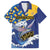 Personalised Barbados Independence Day Hawaiian Shirt Flying Fish Flag Pattern - Wonder Print Shop