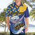 Personalised Barbados Independence Day Hawaiian Shirt Flying Fish Flag Pattern - Wonder Print Shop