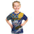 Personalised Barbados Independence Day Kid T Shirt Flying Fish Flag Pattern - Wonder Print Shop