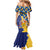 Personalised Barbados Independence Day Mermaid Dress Flying Fish Flag Pattern - Wonder Print Shop