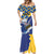 Personalised Barbados Independence Day Mermaid Dress Flying Fish Flag Pattern - Wonder Print Shop