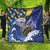 Personalised Barbados Independence Day Quilt Flying Fish Flag Pattern