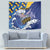 Personalised Barbados Independence Day Tapestry Flying Fish Flag Pattern - Wonder Print Shop