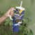 Personalised Barbados Independence Day Tumbler With Handle Flying Fish Flag Pattern - Wonder Print Shop