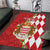 Monaco National Day Area Rug Coat Of Arms Mix Red Carnation Pattern - Wonder Print Shop