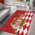 Monaco National Day Area Rug Coat Of Arms Mix Red Carnation Pattern - Wonder Print Shop