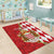 Monaco National Day Area Rug Coat Of Arms Mix Red Carnation Pattern - Wonder Print Shop