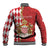 Monaco National Day Baseball Jacket Coat Of Arms Mix Red Carnation Pattern - Wonder Print Shop