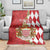 Monaco National Day Blanket Coat Of Arms Mix Red Carnation Pattern