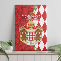 National day canvas wall art with coat of arms crest, crown, red field, and white diamond pattern