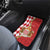 Monaco National Day Car Mats Coat Of Arms Mix Red Carnation Pattern - Wonder Print Shop