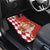 Monaco National Day Car Mats Coat Of Arms Mix Red Carnation Pattern - Wonder Print Shop