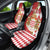 Monaco National Day Car Seat Cover Coat Of Arms Mix Red Carnation Pattern - Wonder Print Shop