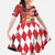 Monaco National Day Family Matching Mermaid Dress and Hawaiian Shirt Coat Of Arms Mix Red Carnation Pattern - Wonder Print Shop